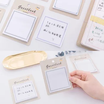

Creative Vintage Border lace Floral Rectangle Sticky Post N Times Memo Pad School Stationery Office Supplies