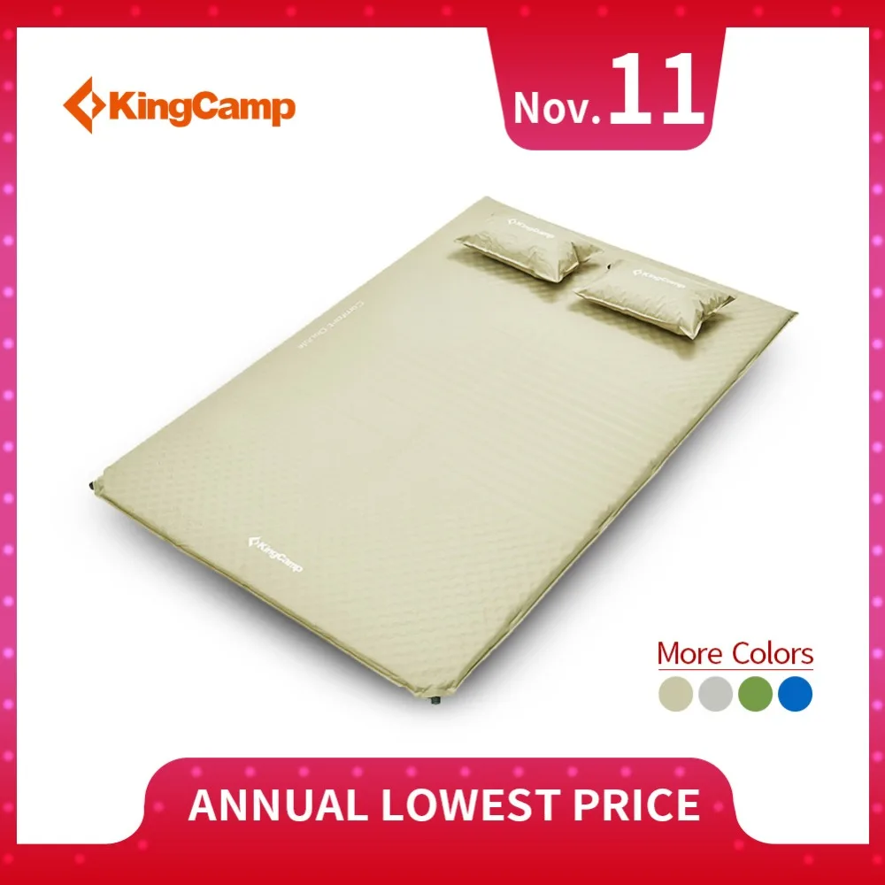

KingCamp Self-Inflating 2-Person Air Bed Damp-proof Double Air Mattress Cushion Double Comfortable Damp-proof Sleeping Pad