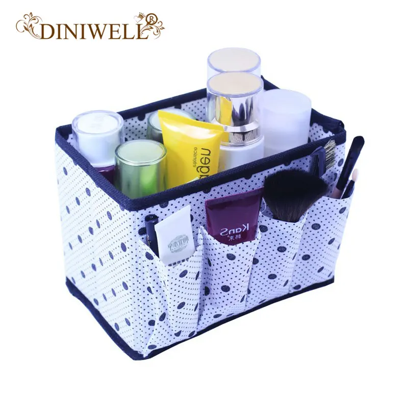 

DINIWELL High Quality Folding Multifunction Make Up Storage Box Container Large capacity Desktop Box Cosmetics Organizer