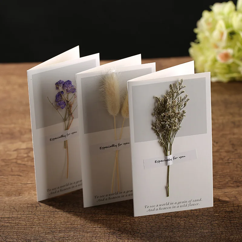  Birthday Thanksgiving Day Mothers Day Creative Greeting Card True flowers Invitation Card Best Wish - 32888375692