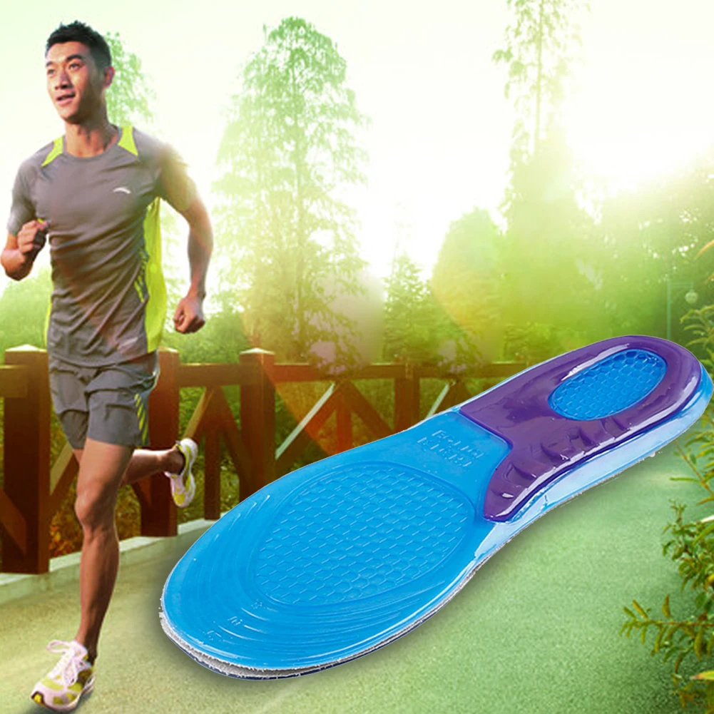Силиконовая противоскользящая гелевая мягкая спортивная обувь стелька большого размера ортопедическая супинаторная Массажная стелька для мужчин и женщин 6-10