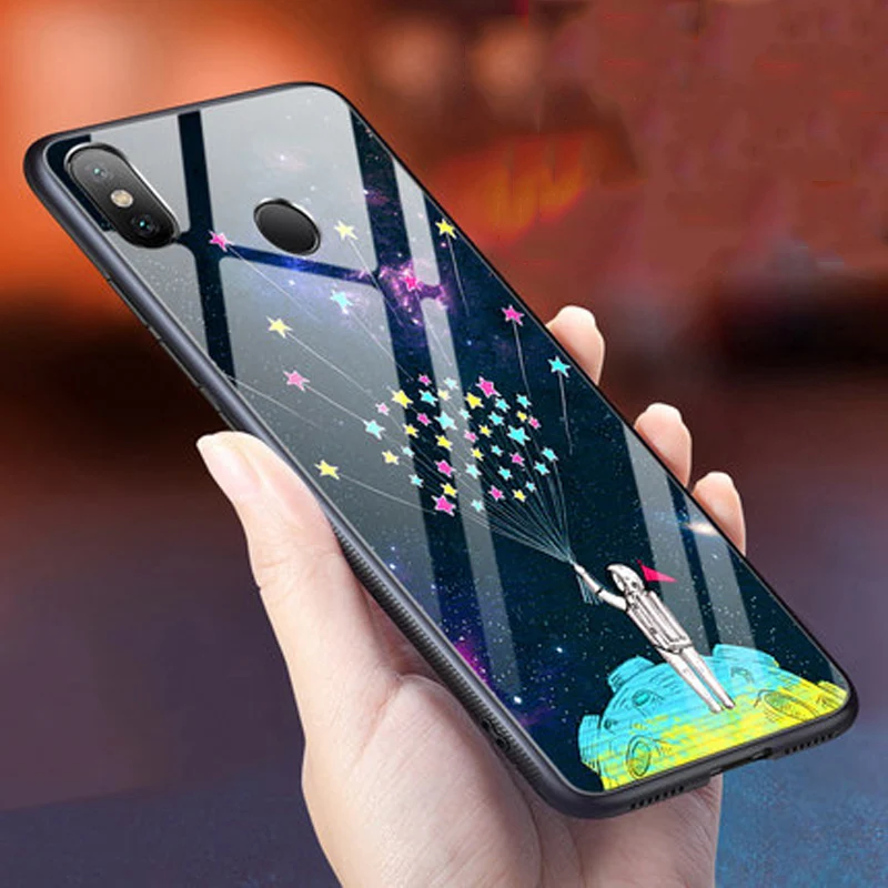 Чехол из закаленного стекла для Xiaomi Mi Mix 2 s чехол мягкая силиконовая рамка Жесткий