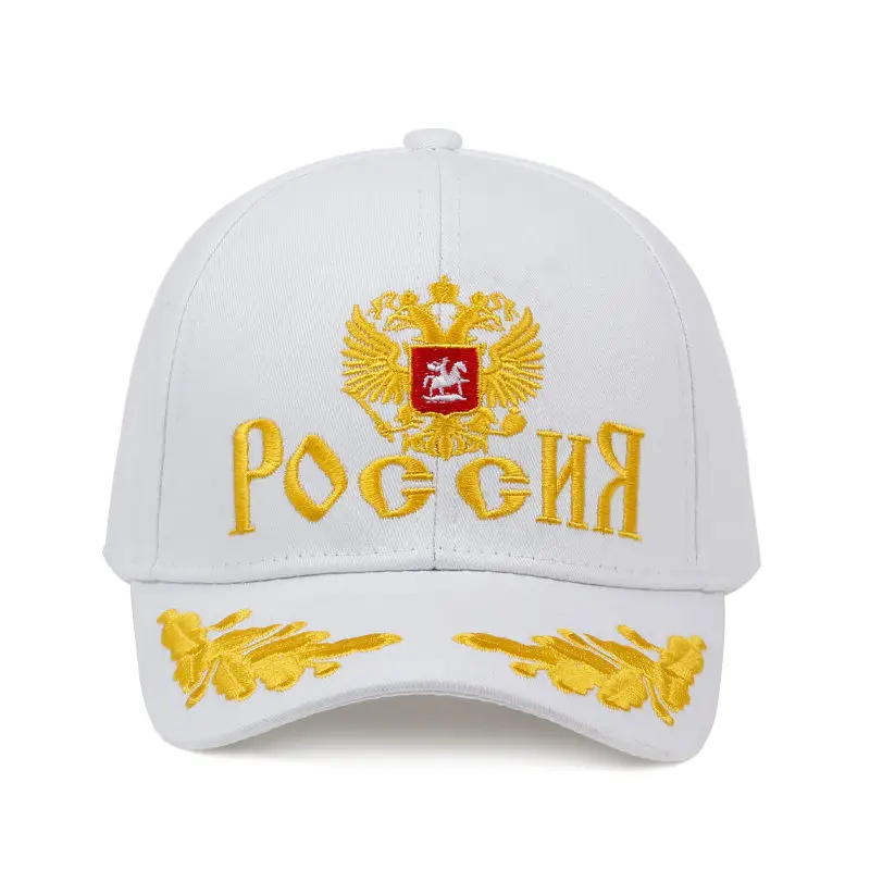 Новинка, унисекс, хлопковая уличная бейсболка, герб России, вышивка, Snapback, модные спортивные шапки для мужчин и женщин, патриот, Кепка для гольфа, s - Цвет: pocchr white