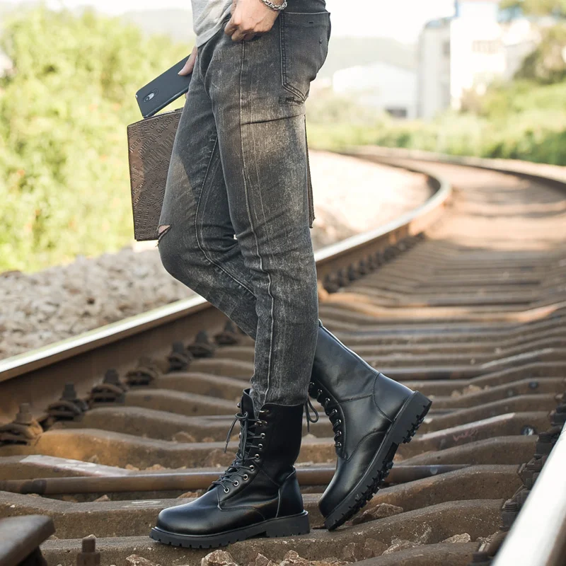 military boots outfit men