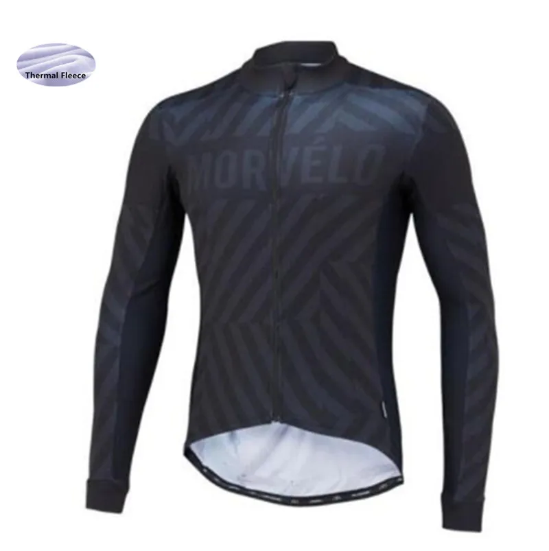 

Morvelo Winter Thermal Fleece Men's Cycling Jersey long sleeve Jacket Ropa ciclismo Bicycle Wear Bike Clothing maillot 2018
