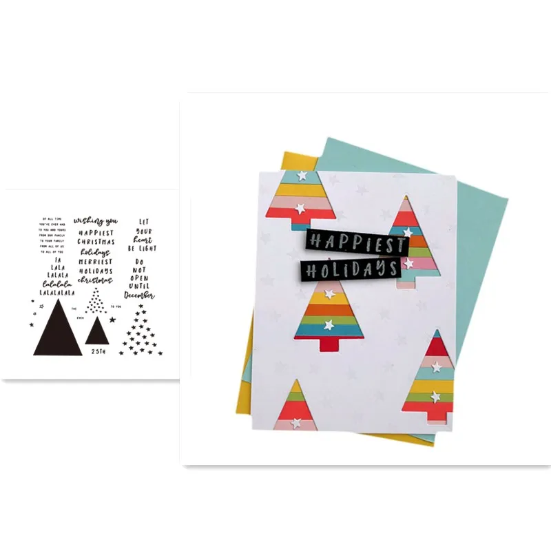 

Stars Tree Stamp Transparent Clear Silicone Stamp/Seal for DIY scrapbooking/photo album Decorative clear stamp sheets