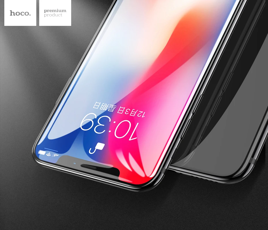 HOCO для Apple iPhone X XS 3D закаленное защитная стеклянная пленка для экрана полное покрытие защита сенсорного экрана для iPhone 11Pro XS Max XR