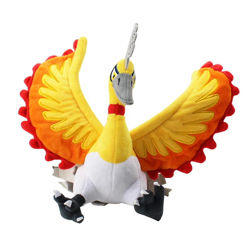 Игрушка плюшевая розовая в стиле аниме Ho Oh Феникс дракон 7 го поколения набивные