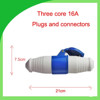 

16A 220V waterproof industrial plug and socketIP44 three pin single phase connectors plugs