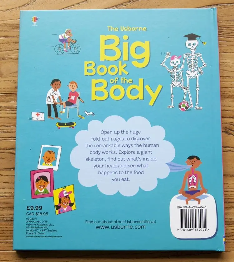 Usborne Большая книга тела обучения borad Дети Мальчики Девочки Подарки книги раннее