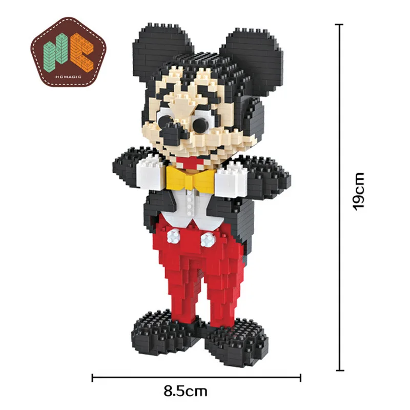 HC 9053 1378Pcs Classic Anime Mickey Mouse Cartoon DIY Magic Blocks