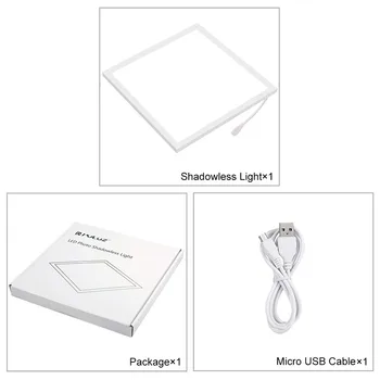 

PULUZ Mini LED Photography Shadowless Light Lamp Panel Pad Acrylic Board 20x20cm JR Deals