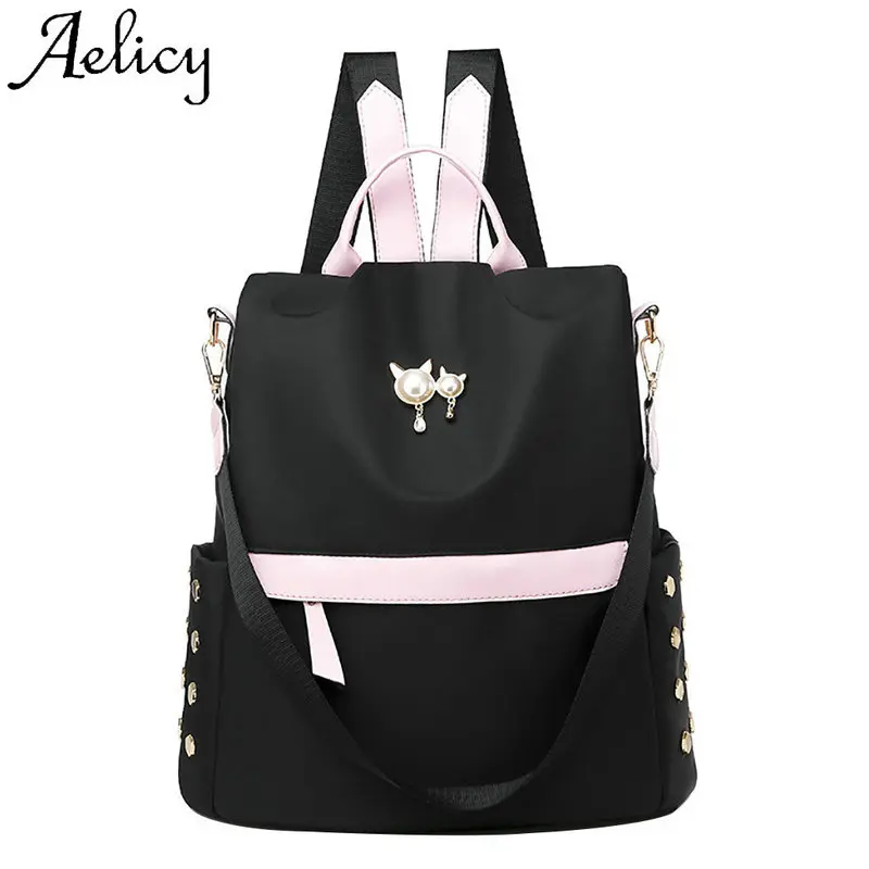 

Aelicy Fashion Women's Backpack Large Capacity Stylish Waterproof Student Bag Backpack Phone Pocket High Quality Simple 2019