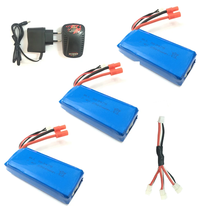 

RC Drone Battery 7.4V 2500mAh 25C Li-poly Battery for SYMA X8C X8W X8G X8HC X8HW X8HG RC Helicopter Quadcopter Spare Parts