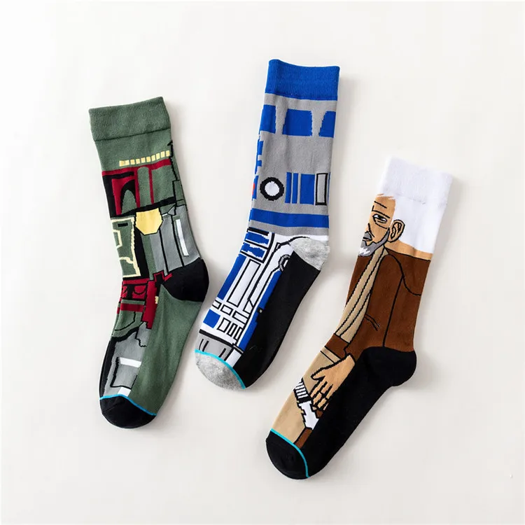 Fashion Star Wars Stockings Adult Men Women Jedi Knight Master Yoda Wookiee Cosplay Cotton Autumn Winter Funny Long Socks