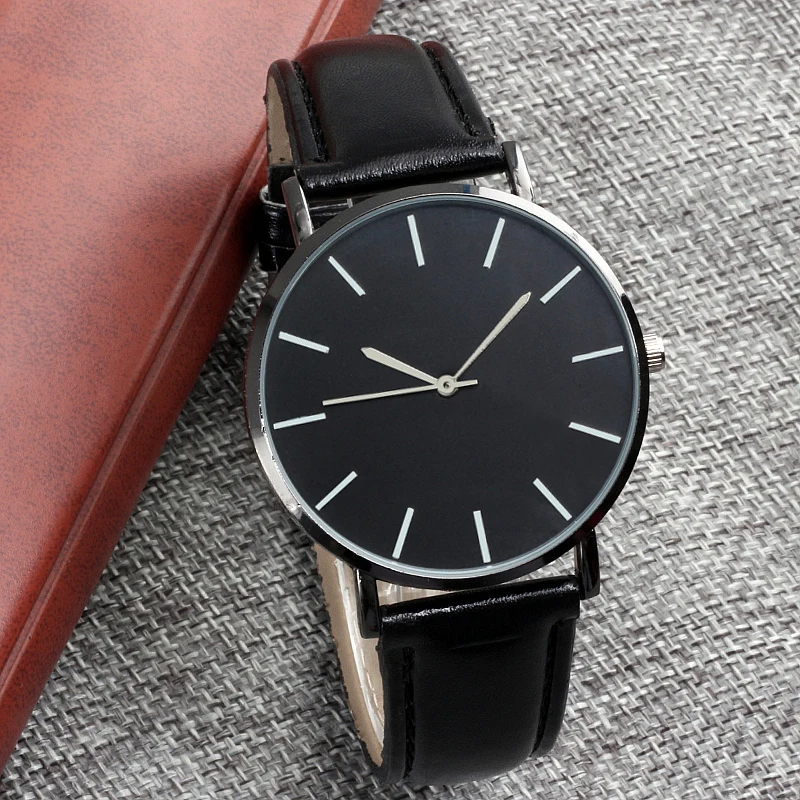 

Fashion Men Watch Ultra Thin Black Dial Leather Strap Top Brand Luxury Quartz Casual Male WristWatches Sport Clock reloj hombre