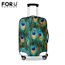FORUDESIGNS/модные павлиньи перья печатных Чемодан защитный Пылезащитный Чехол для защиты от дождя для 18-30 дюймов чемодан для путешествий Чемодан крышка