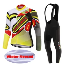 WOLFKEI Ropa ciclismo зимний термальный флис Велоспорт Джерси гоночный велокостюм из флиса Одежда для велоспорта на открытом воздухе Майо# WK2552