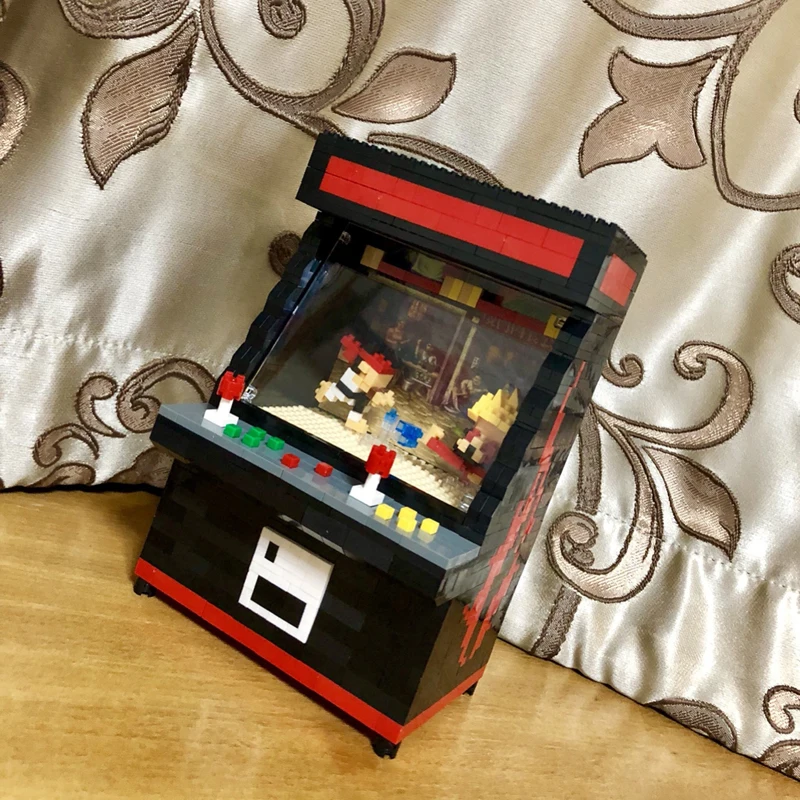 ZRK Arcade Street Fighter Game Machine DIY Diamond Mini Building Nano Blocks