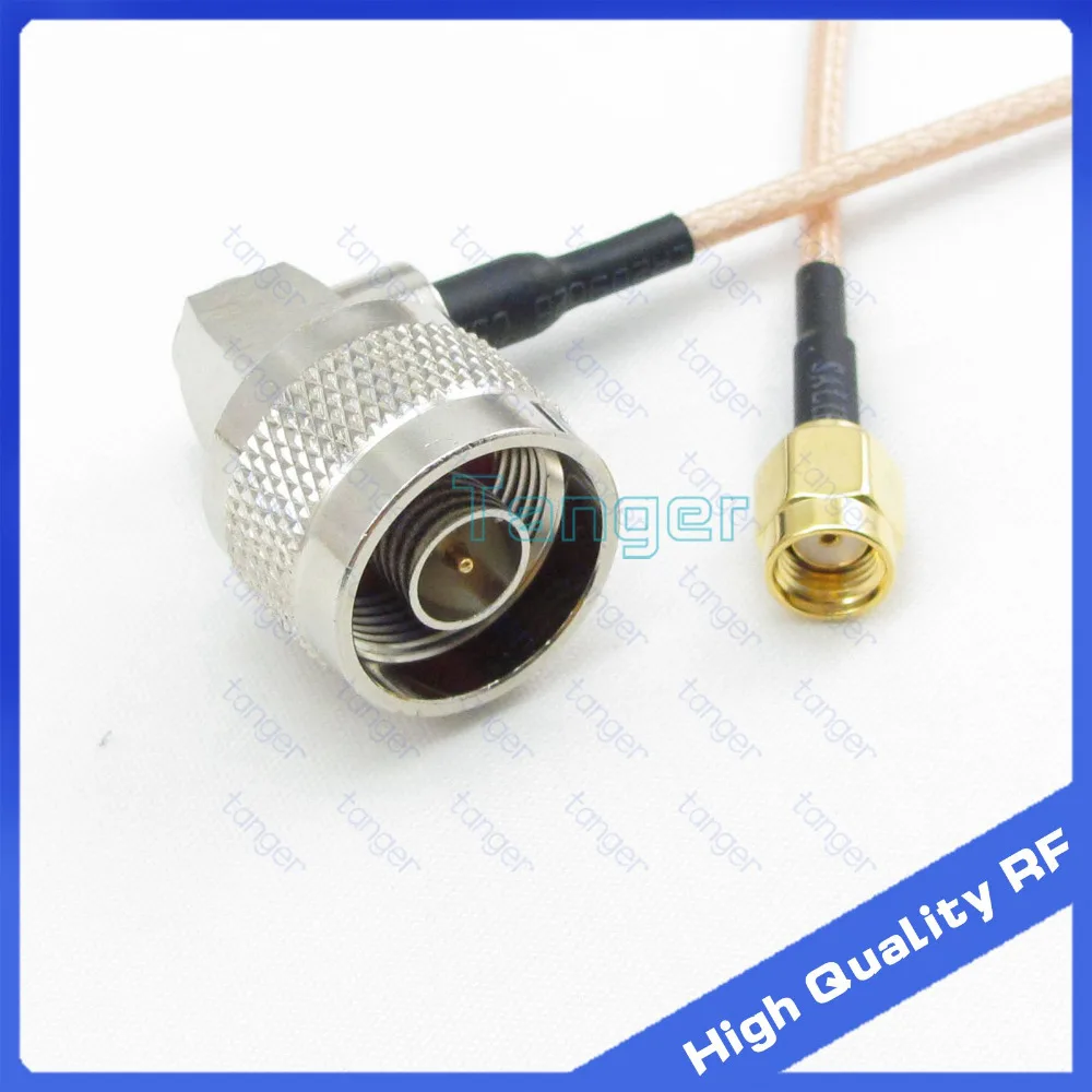 

6inch N male right angleto RP-SMA male plug with RG-316 RF Coaxial Pigtail Jumper cable 6" 15cm Tanger High Quality RF cables