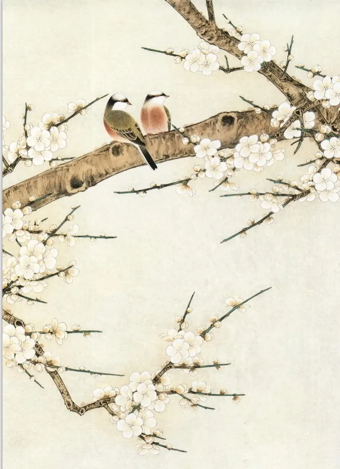 

Chinese style classic Hand-painted silk wallpaper painting flowers with birds wallcovering many patterns and background optional