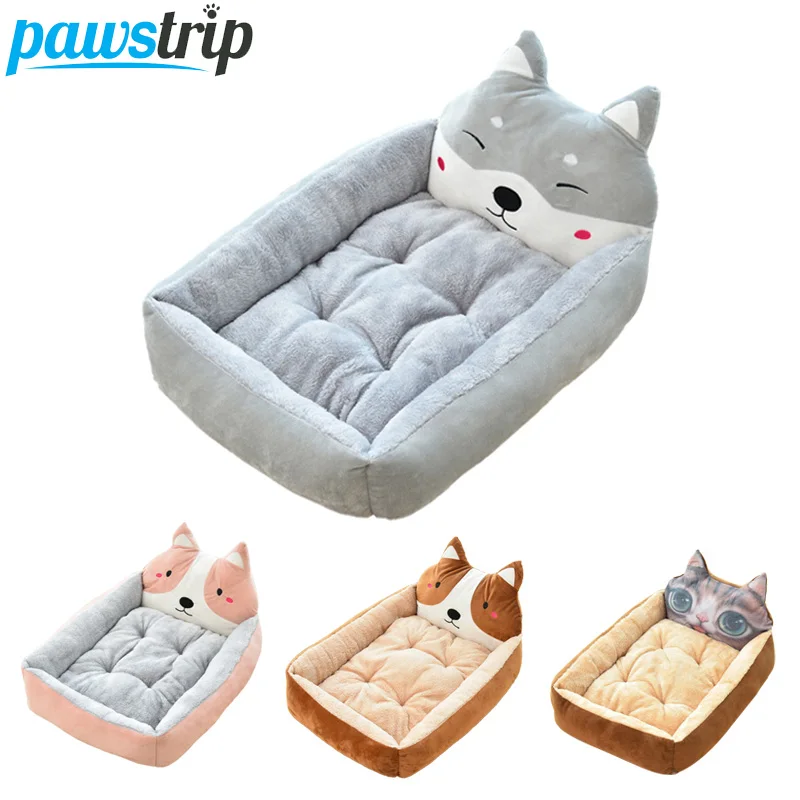 Pawstrip милый зимний диван для собаки мягкая теплая кровать кошки мультяшный домик