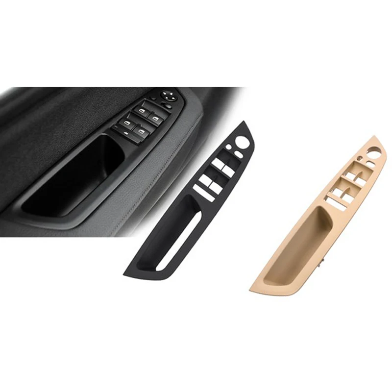 

Beige Black Armrest Car left front driver's seat LHD Interior Door Handle Inner Panel Pull Trim Cover For BMW E70 E71 X5 X6
