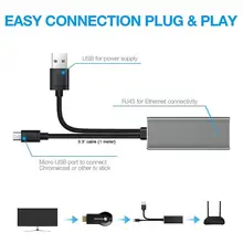For Fire TV Stick RJ45 10/100 Mbps Ethernet AdapterMicro 100M Conversion Cable Smart Tv 3.3 Ft USB Power And Micro