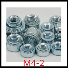 1000 шт./лот высокое качество M4-2 M4 сталь с цинком Зажимная гайка высокого давления/самозажимные гайки