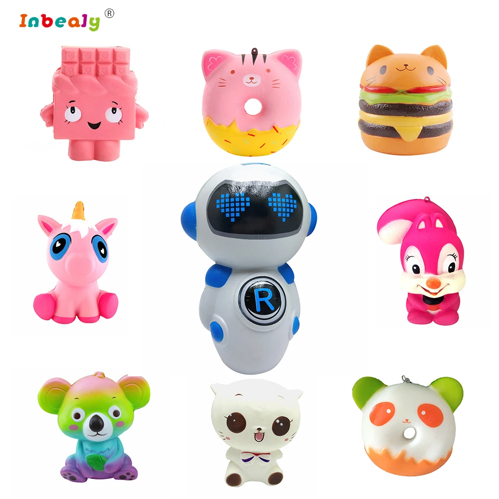 

2018 kawaii Jumbo Squishy Toys Children Slow Rising Antistress Toy Cat Ice Cream Robot Squishies Stress Relief Toy Funny Gifts