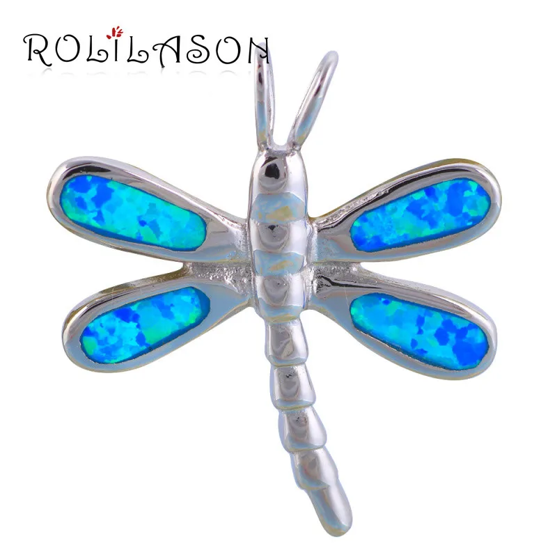 

Amazing Animal Created Blue fire opal pure silver 925 sterling silver necklace pendant gorgeous jewelry for gift SP12
