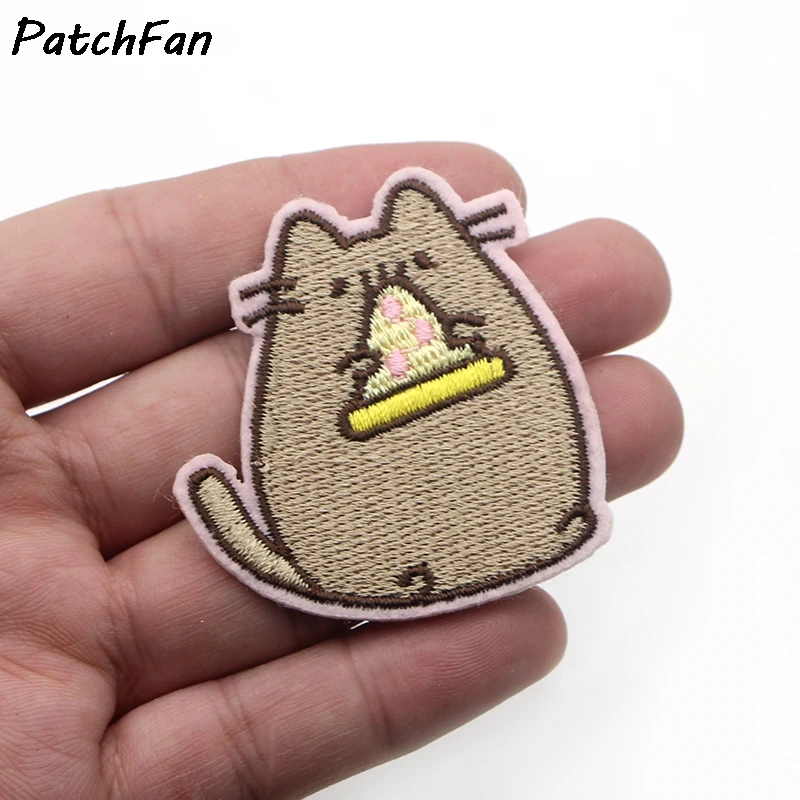 A0115 patchfan 20 шт./лот Kawaii животное, мультяшная кошка нашивка на одежду вышитый значок для девочек с героями мультфильмов, одежда