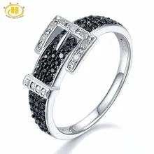 ФОТО hutang diamond jewelry natural gemstone spinel 925 sterling silver belt shape ring fine stone jewelry for gift new arrival