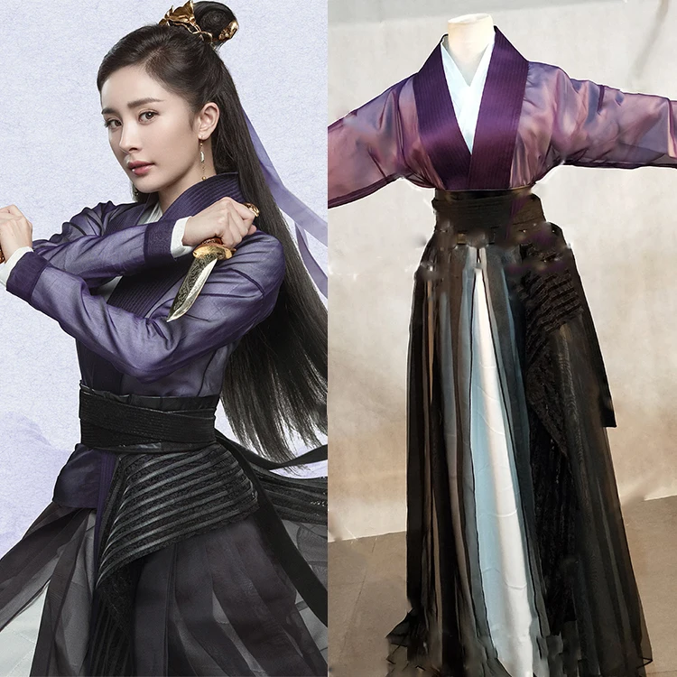 

3 Designs Yang Mi Swordlady Female Costume Hanfu for Newest TV Play Empress of Fu Yao Drama Costume