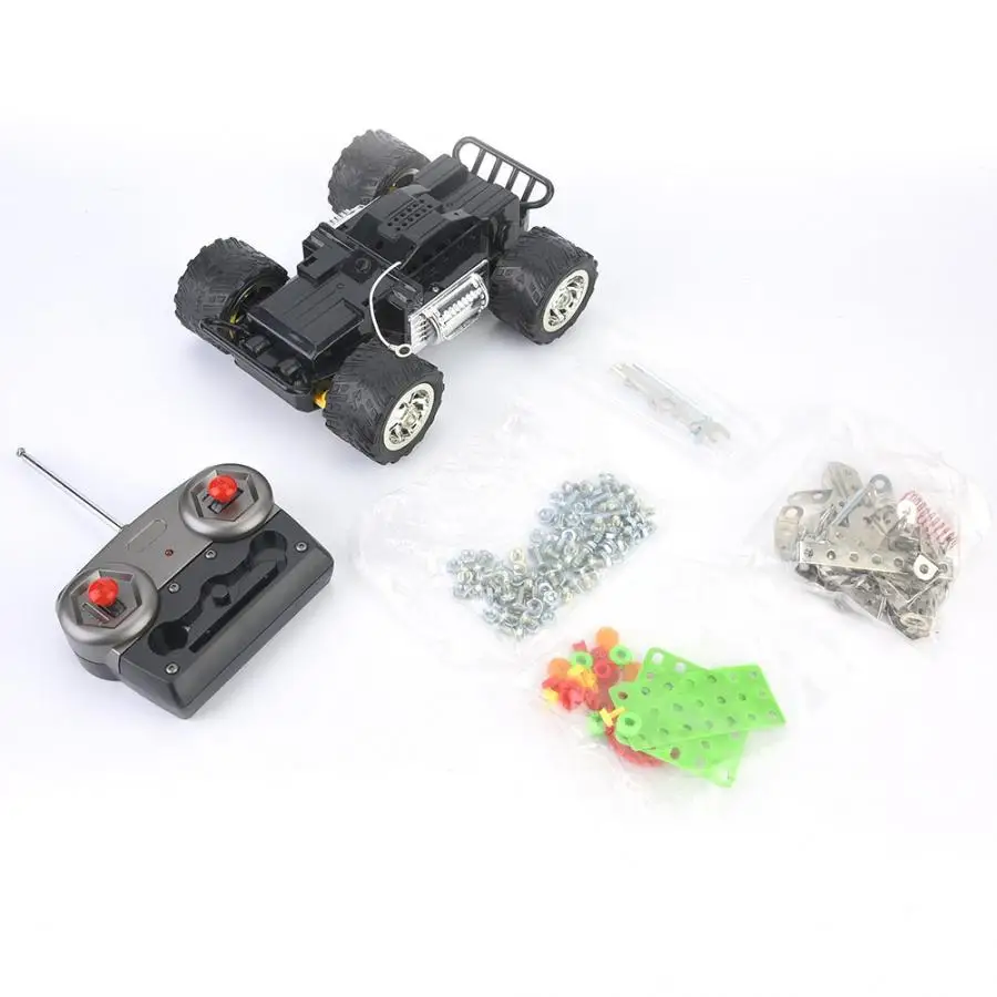 DIY Детская Сборная модель меаллическая сборка игрушка пульт дистанционного управления автомобиль подарок(816C-3