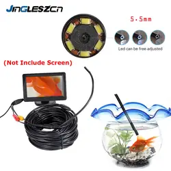Jingleszcn AV эндоскопа Cam 5 В 5.5 мм диаметр 1 м/5 м/10 м/15 м /20 м кабель NTSC Водонепроницаемый инспекции бороскоп мини Камера змея видео