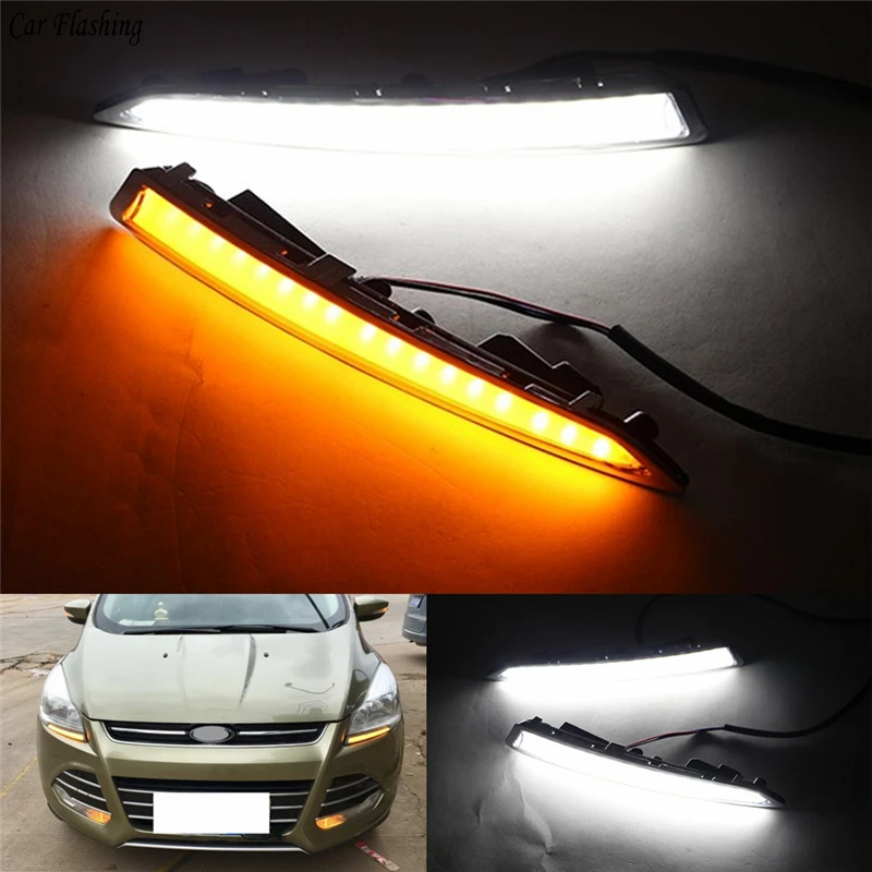 1Pair For Ford Kuga Escape 2013 2014 2015 2016 Daytime Running Light