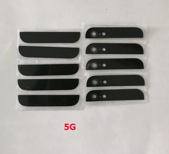 

50pcs Brand New Back Rear Cover Top Bottom Glass with Camera Flash Lens For iPhone 5 5G 5S With 3M Adhesive Sticker