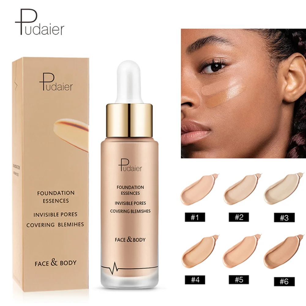

Pudaier Face Foundation Cream Concealer Brighten Waterproof Full Cover Facial Base Beauty Makeup Primer Long Lasting Moisturizer