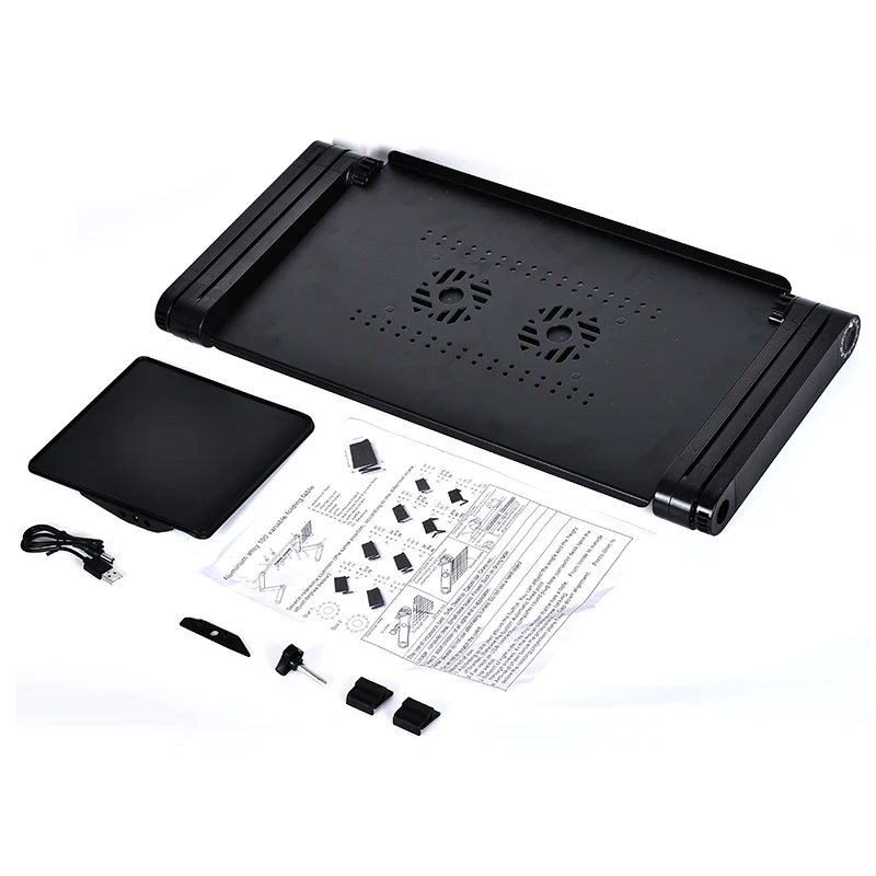 Portable Mobile Laptop Standing Desk For Bed Sofa Laptop Folding Table Notebook Desk With Mouse Pad & Cooling Fan For Office Portable Mobile Laptop Standing Desk For Bed Sofa Laptop Folding Table Notebook Desk With Mouse Pad & Cooling Fan For Office