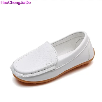 

Children Sneakers Flat New Boys Girls Shoes Soft Sole Slip On Leather Loafers Shoes Baby Boat Shoes (Toddler/Little Kid/Big Kid)