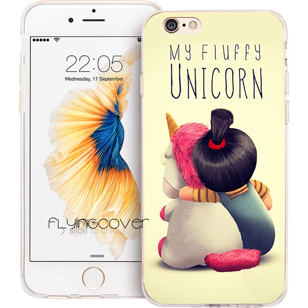 Coque Agnes Fluffy Unicorn Clear Soft Silicone Phone Cases for iPhone XS Max XR X 7 8 6 6S Plus 5S 5 SE 5C 4S 4 iPod Touch 5. |