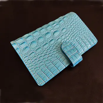 

2019 Yiwi Blue Crocodile Pattern 100% Genuine Leather Notebook Handmade Vintage Cowhide Diary Journal Sketchbook Planner