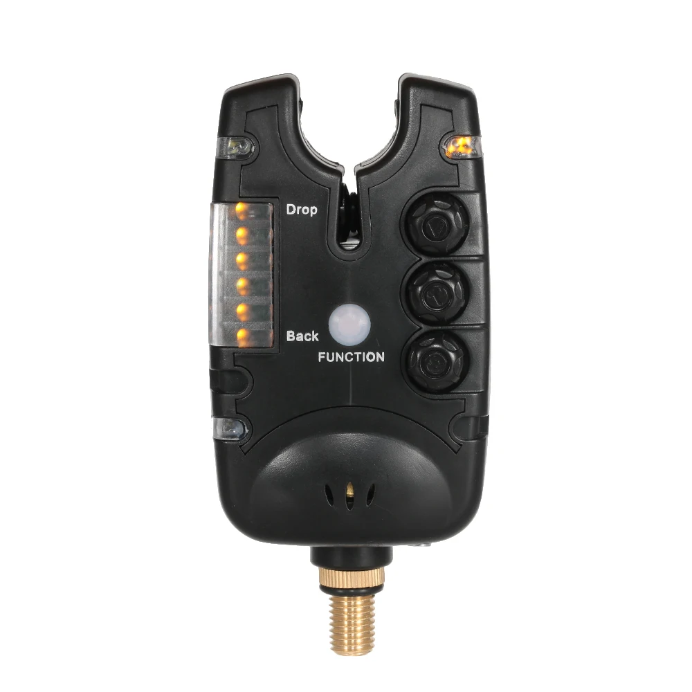 Lixada 6 LEDs Fishing Alarm Water Resistant Adjustable Tone Volume Sensitivity Sound Alert Fishing Bite Alarm for Carp Fishing