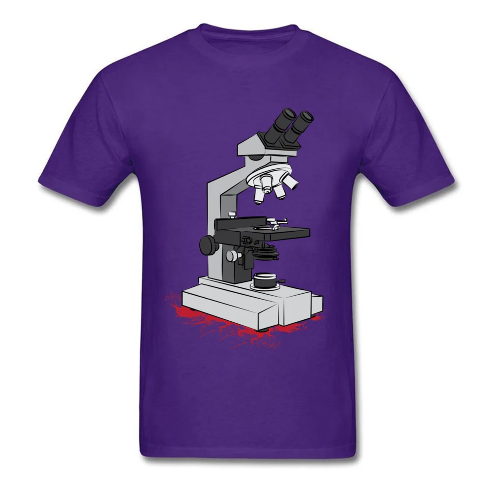 Optical microscope O Neck T Shirts Summer Tops Shirt Short Sleeve Hip Hop Cotton Geek Tee Shirts Unique Boy Top Quality Optical microscope purple