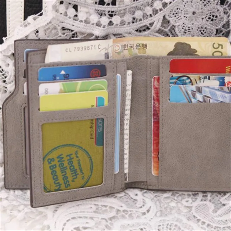 Модные мини матовое молнии бумажник Multi-card женский кошелек с двумя отделениями кожаный бумажник держатель для карт кошелек для монет
