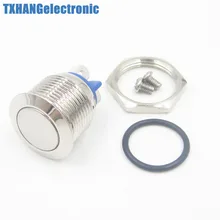 16 мм Кнопка запуска звукового сигнала мгновенный из нержавеющей стали металлический кнопочный переключатель