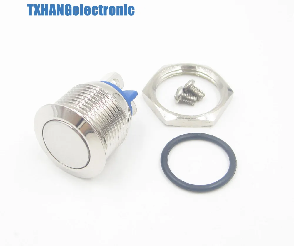 16mm Start Horn Button Momentary Stainless Steel Metal Push Button