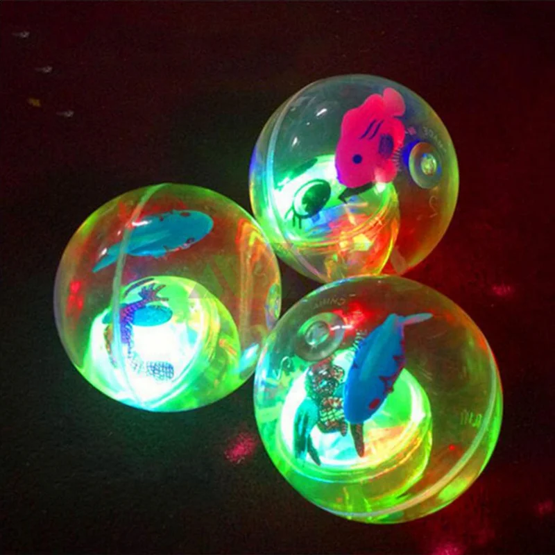 5,5 см сверкающий светящийся мяч резиновый прыгающий мяч игрушечная лампа светодиодный анти для веселья, против стресса игрушки для детей подарок случайный цвет