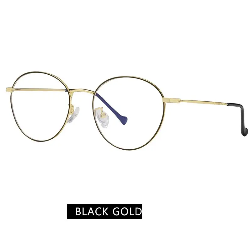 Женские очки против синего цвета, 2 шт. в партии, черные, золотые, серебряные, розовые, RFG1914N - Цвет оправы: black.gold